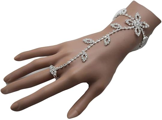 Amazon.com: TFJ Women Fashion Jewelry Hand Chain Wrist Bracelet ...