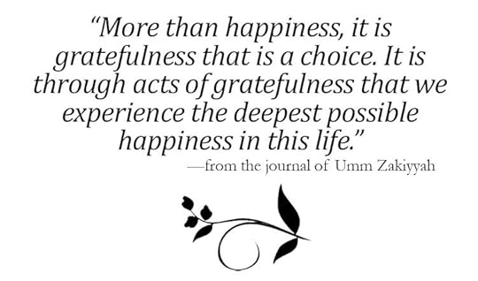 UZ Journal quote re gratefulness and happiness