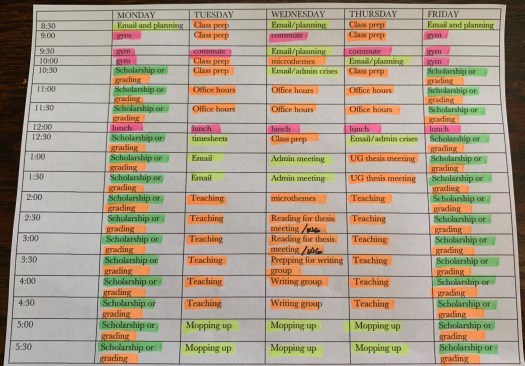 dream weekly schedule