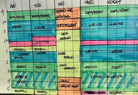 weekly work schedule