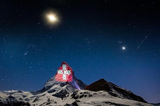 Swiss flag on Matterhorn