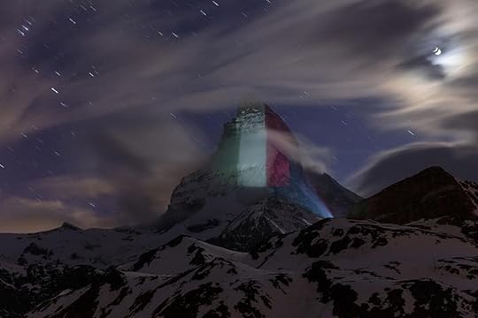 Italian flag on Matterhorn