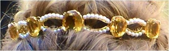Citrine and Pearl Tiara (~1980s, Luxembourg)