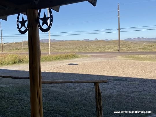 view from front porch of Big Bend Cowboy Church in Alpine, Texas