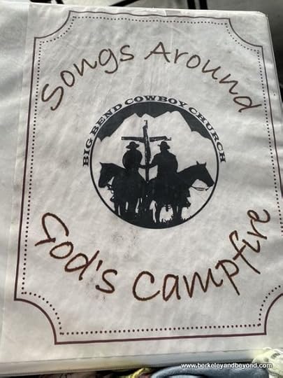 song book at Big Bend Cowboy Church in Alpine, Texas
