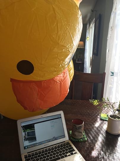 Creativity and writer's block -- Giant duck over my computer