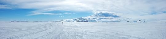 L-R: Tent Island, Inaccessible Island, Great Razorback, route marker flag, Turk’s Head, Mt Erebus, Turtle Rock, Hutton Cliffs