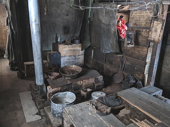 Reverse angle of the kitchen, as in the historic photo. The lighting is entirely natural, but you couldn’t ask for anything more atmospheric, or theatrical.