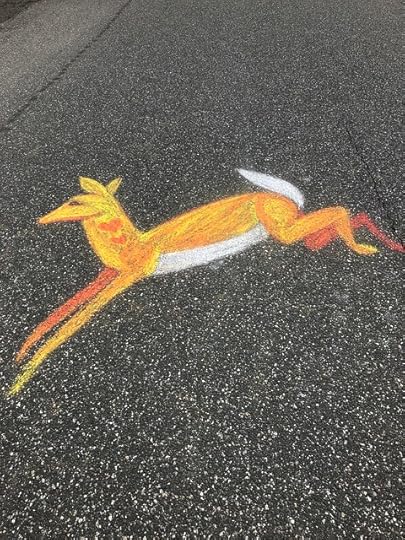 chalk on street