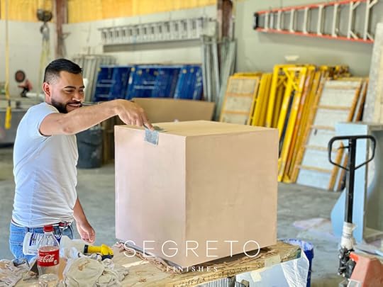 creating a side table made from SegretoStone