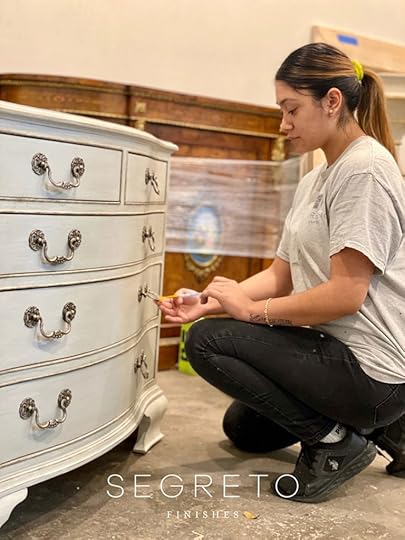 adding gold & silver leafing to chest of drawers