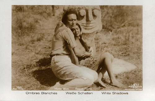 Raquel Torres and Monte Blue in White Shadows in the South Seas (1928)