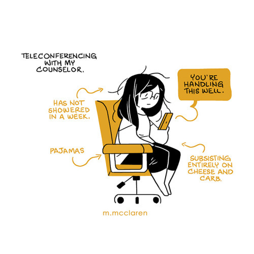 Description: An illustration of a car...
[Description: I have a teleconference with my counselor, who...
![