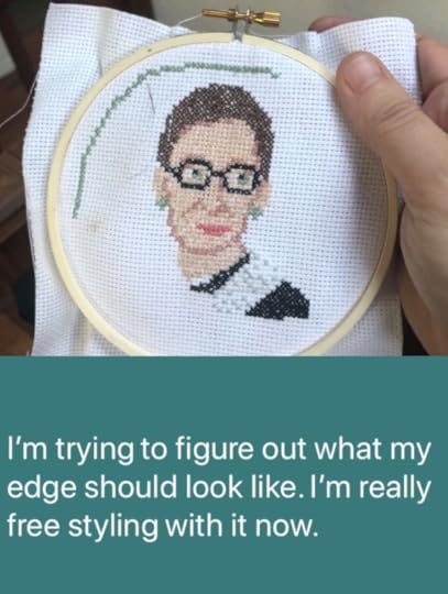 RBG in cross-stitch by yours truly .