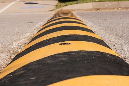 Image: speedbump in road