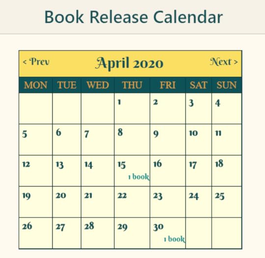 Book Release Calendar