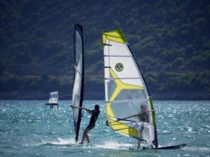 A windsurfer