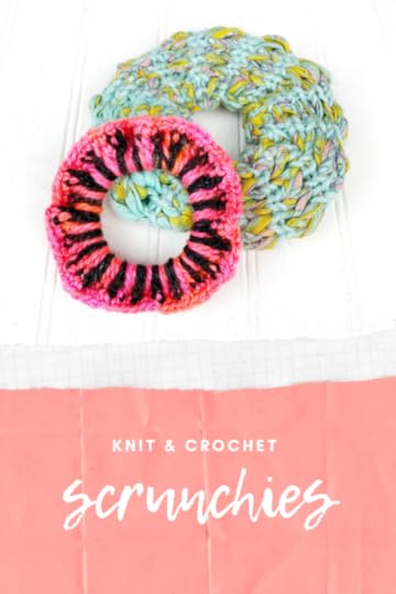 Knit crunchie & Crochet Scrunchie patterns by Vickie Howell