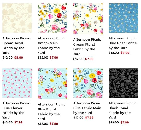 Afternoon Picnic Cotton Quilting Fabrics available at ShopNZP.com