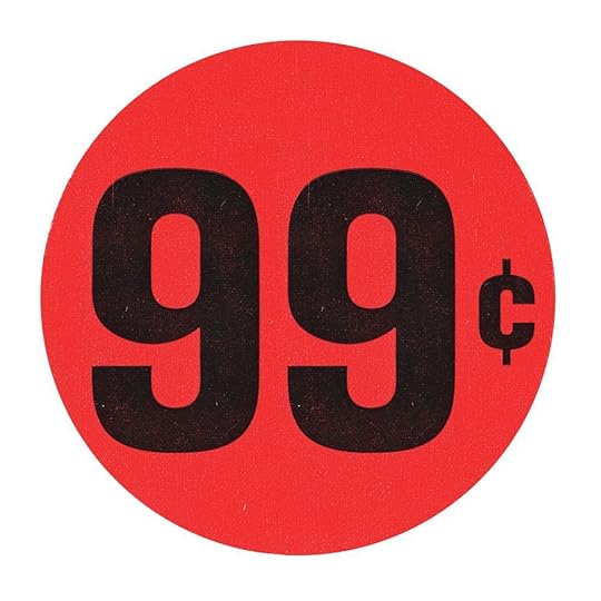 Red 99¢ Large Price Point Price Tag Labels Black Imprint - 1 1/2