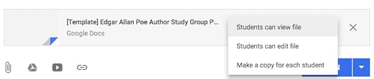 Google Drive file options in Assignments