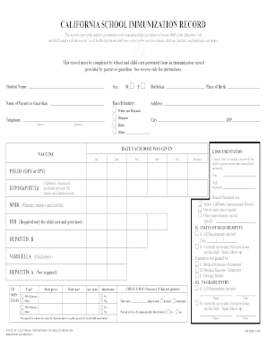 27 printable immunization card template forms fillable