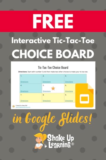 FREE Interactive Tic-Tac-Toe Choice Board for Google Slides