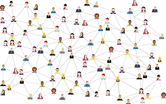 An illustration of a group of interconnected people and ideas.