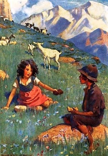 Heidi and Peter - illustration by Jessie Willcox Smith