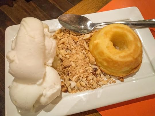 Cupuaçu ice cream + nuts and seeds + bolo in Guarulhos, Brazil