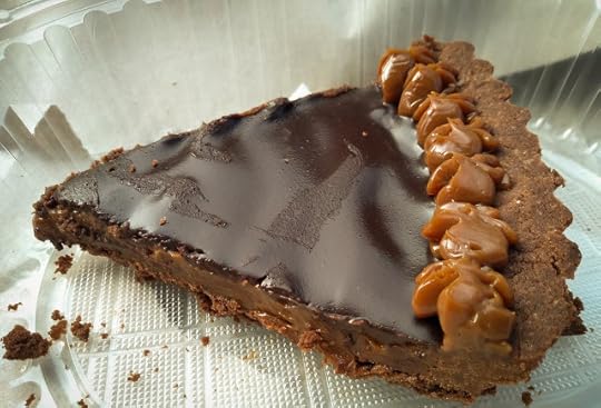 Dark chocolate and dulce de leche dessert in Salta, Argentina