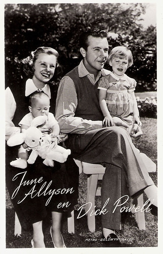 June Allyson, Dick Powell and their children