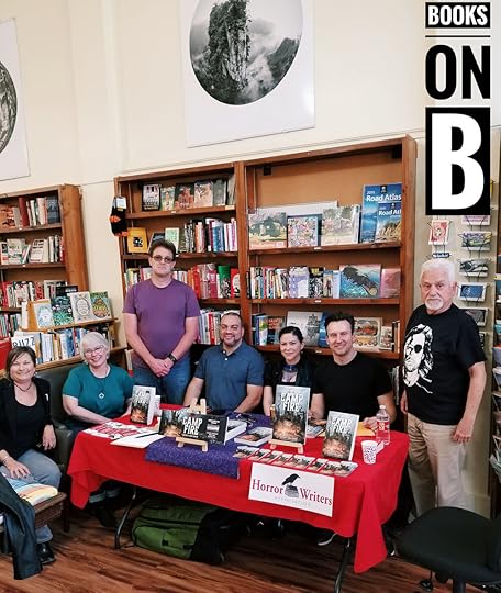 Roh Morgon, Loren Rhoads, Ben Monroe, Anthony DeRouen, E.M. Markoff, Eric Esser, and Gene O'Neill at Books on B <3