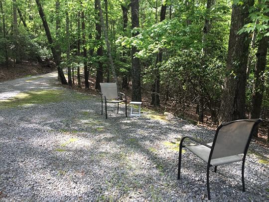 two chairs on driveway