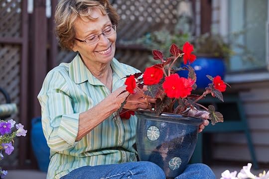 Person with flowers