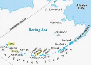 Map of the Aleutian Islands