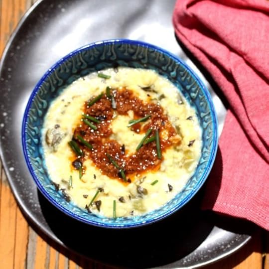 Spinach, Cauliflower and Feta Polenta