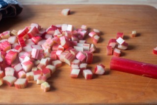 chopped rhubarb