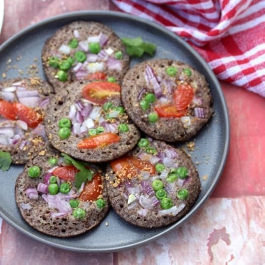 Quinoa Oothapams/Savory Indian Pancakes (Instant Pot)