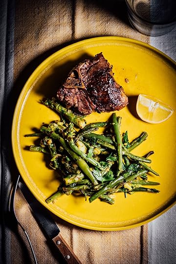grilled lamb chops with asparagus and green beans | Nik Sharma
