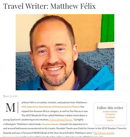 Writer+Author+Matthew+Felix+is+interviewed+by+travel+writer+and+podcaster+Rolf+Potts