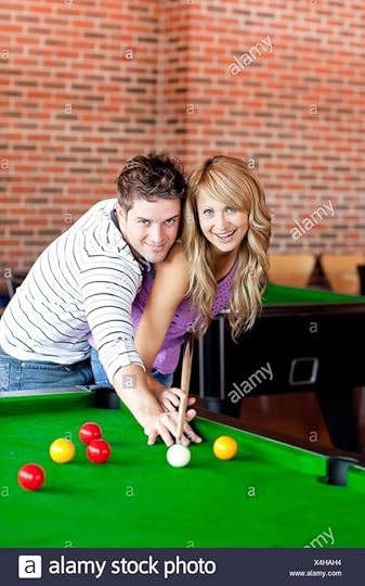 young couple playing pool - Google Search