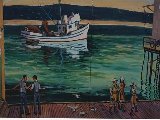 Between the Canneries by Myron Oliver. “. . . the purse-seiners waddle heavily into the bay blowing their whistles.”