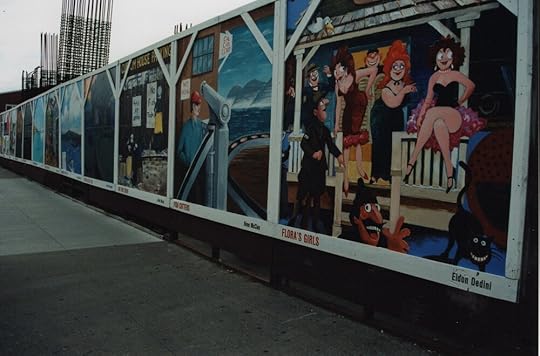 The Cannery Row mural attempted to capture the spirit of the Row during its heyday while hiding the mess of a comatose construction site.