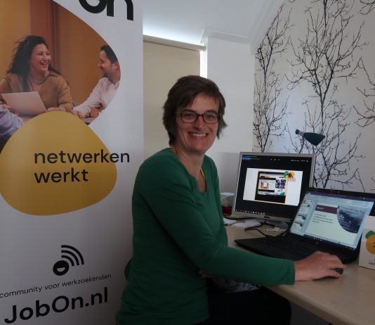 Eventmanager Ineke van der Pol tijdens webinar JobOn