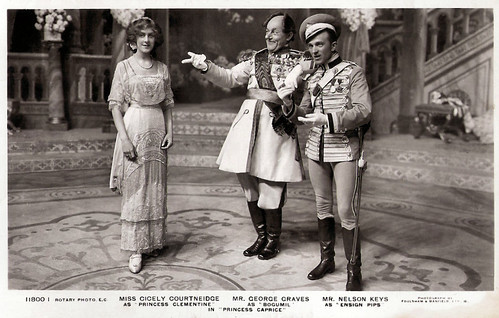 Cicely Courtneidge, George Graves and Nelson Keyes in Princess Caprice (1912)