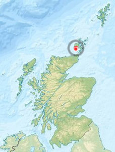 Ancient Stone Age cluster - map of Scottish Islands