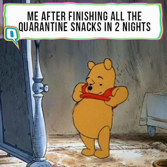 winnie the pooh looks at his stomach