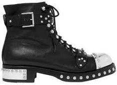 alexander mcqueen hobnail leather ankle boots - Google Search