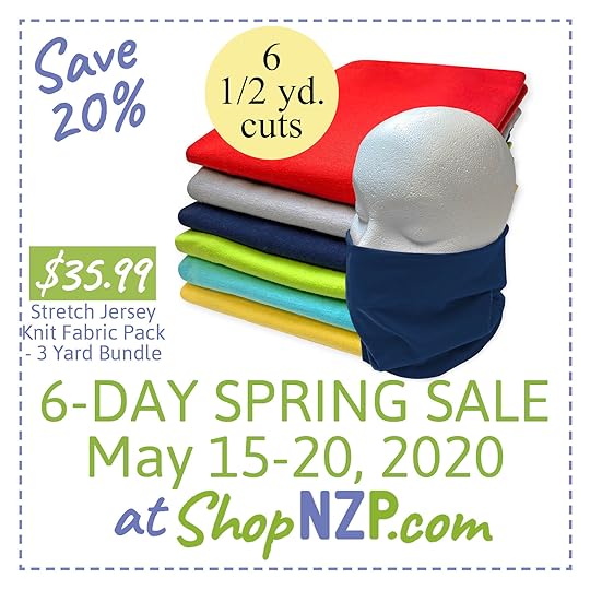Spring Sale at ShopNZP Save 20 Percent Off Stretch Jersey Knit Fabric Pack - 3 Yard Bundle